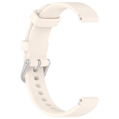 12mm Universal Solid Color Silver Buckle Silicone Watch Band(Starlight) - 20mm Bands by PMC Jewellery | Online Shopping South Africa | PMC Jewellery