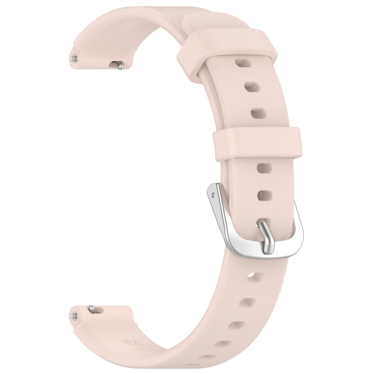 12mm Universal Solid Color Silver Buckle Silicone Watch Band(Light Pink) - 20mm Bands by PMC TechLife | Online Shopping South Africa | PMC TechLife