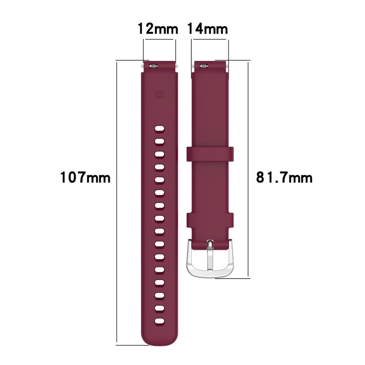 12mm Universal Solid Color Silver Buckle Silicone Watch Band(Midnight  Blue) - 20mm Bands by PMC TechLife | Online Shopping South Africa | PMC TechLife