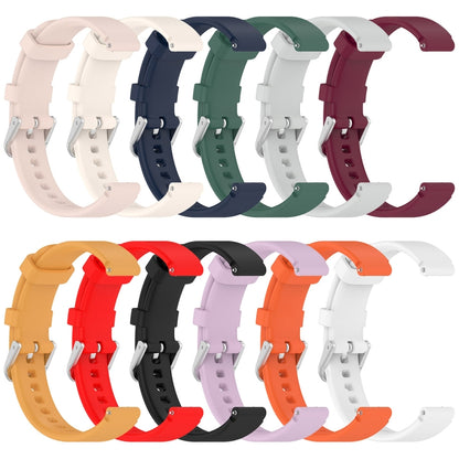 12mm Universal Solid Color Silver Buckle Silicone Watch Band(Red) - 20mm Bands by PMC Jewellery | Online Shopping South Africa | PMC Jewellery