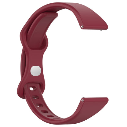 20mm Slim Reverse Buckle Silicone Watch Band(Wine Red) - 20mm Bands by PMC Jewellery | Online Shopping South Africa | PMC Jewellery