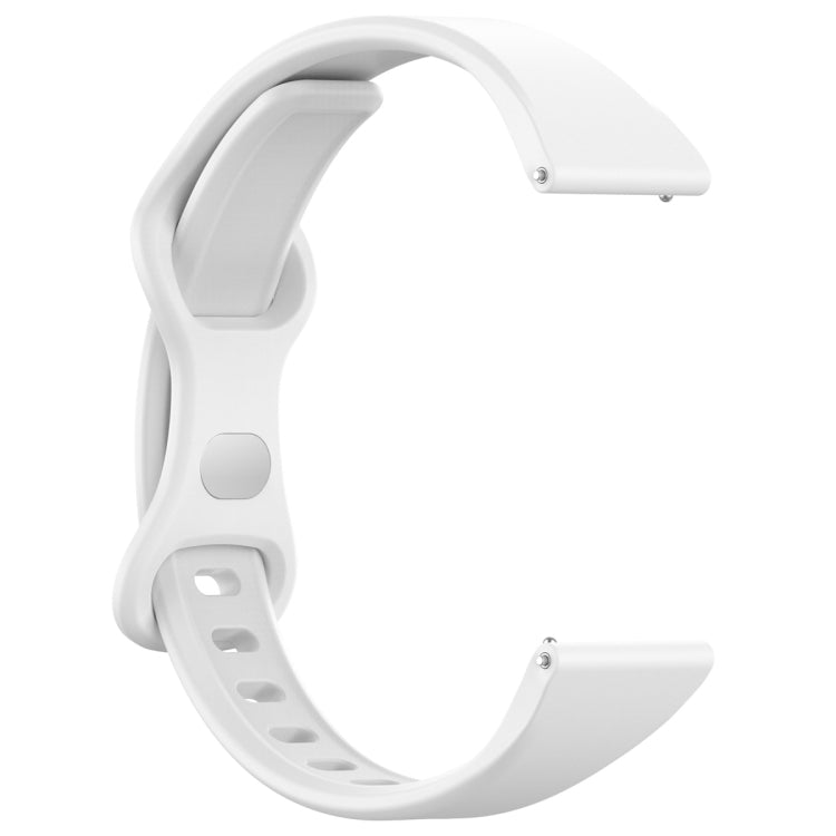22mm Slim Reverse Buckle Silicone Watch Band(White) - 22mm Bands by PMC TechLife | Online Shopping South Africa | PMC TechLife