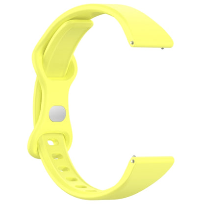 22mm Slim Reverse Buckle Silicone Watch Band(Bright Yellow) - 22mm Bands by PMC Jewellery | Online Shopping South Africa | PMC Jewellery