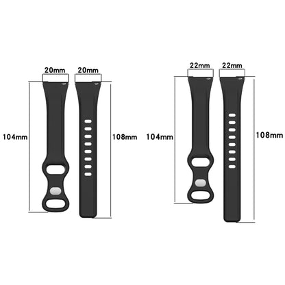 22mm Slim Reverse Buckle Silicone Watch Band(White) - 22mm Bands by PMC Jewellery | Online Shopping South Africa | PMC Jewellery