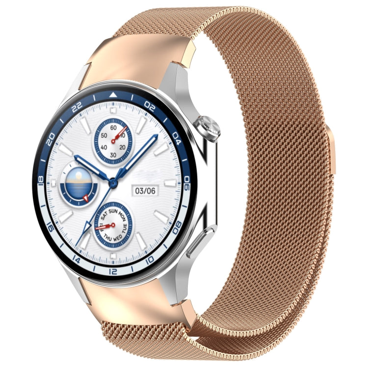 For OPPO Watch X / OnePlus Watch 2 Milan Magnetic Steel Mesh Watch Band(Rose Gold) - Watch Bands by PMC Jewellery | Online Shopping South Africa | PMC Jewellery