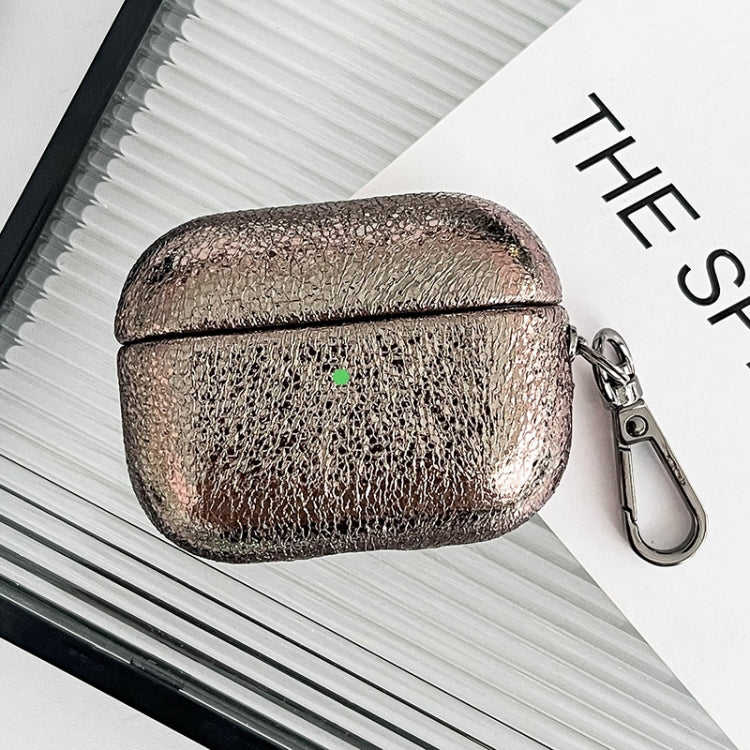 For AirPods 3 Burst Leather Texture Bluetooth Earphone Protective Case(Gold) - For AirPods 3 by PMC Jewellery | Online Shopping South Africa | PMC Jewellery | Buy Now Pay Later Mobicred