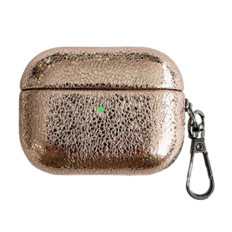 For AirPods Pro Burst Leather Texture Bluetooth Earphone Protective Case(Rose Gold) - For AirPods Pro by PMC Jewellery | Online Shopping South Africa | PMC Jewellery | Buy Now Pay Later Mobicred