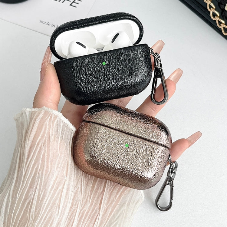 For AirPods 3 Burst Leather Texture Bluetooth Earphone Protective Case(Gold) - For AirPods 3 by PMC Jewellery | Online Shopping South Africa | PMC Jewellery | Buy Now Pay Later Mobicred