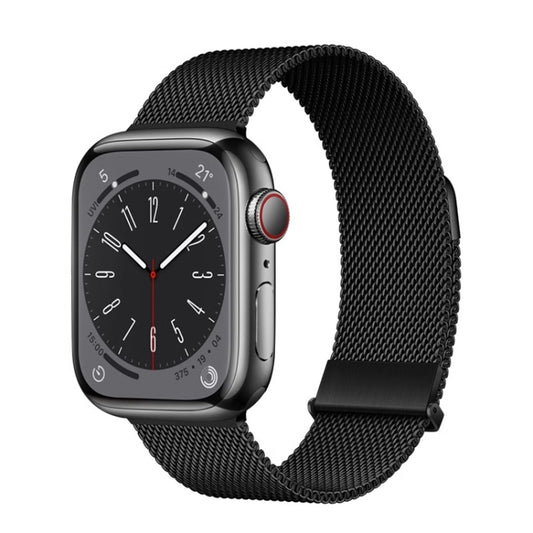 For Apple Watch Series 6 44mm ZGA Milanese Magnetic Metal Watch Band(Black) - Watch Bands by ZGA | Online Shopping South Africa | PMC Jewellery