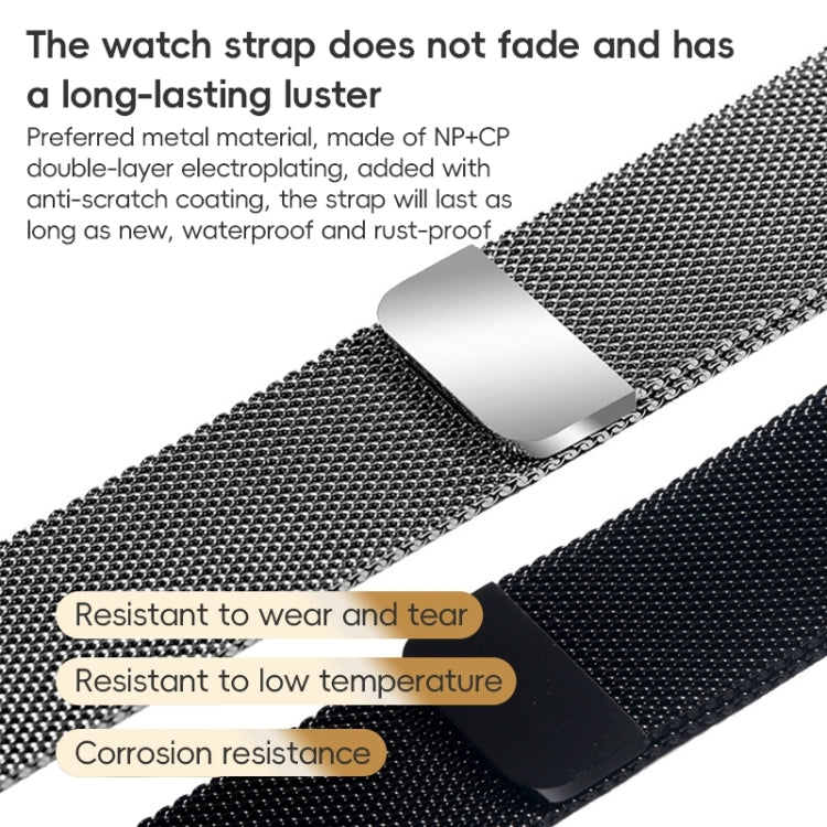 For Apple Watch Series 5 44mm ZGA Milanese Magnetic Metal Watch Band(Silver) - Watch Bands by ZGA | Online Shopping South Africa | PMC Jewellery | Buy Now Pay Later Mobicred