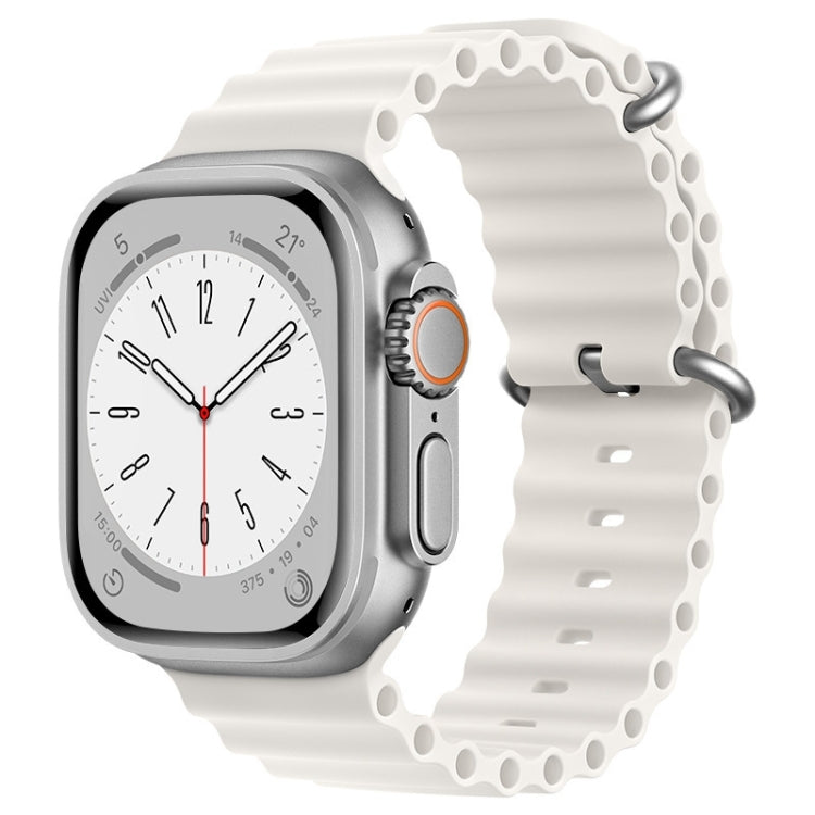 For Apple Watch Ultra 49mm ZGA Ocean Silicone Watch Band(White) - free shipping - PMC TechLife - Order now!