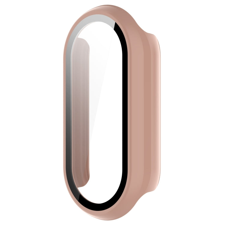 For Xiaomi Mi Band 8 PC + Tempered Film Integrated Protective Watch Case(Pink) - Watch Cases by PMC TechLife | Online Shopping South Africa | PMC TechLife
