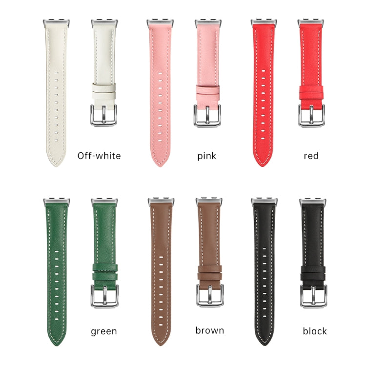 For Honor Band 9 Genuine Leather Watch Band(Red) - Watch Bands by PMC Jewellery | Online Shopping South Africa | PMC Jewellery