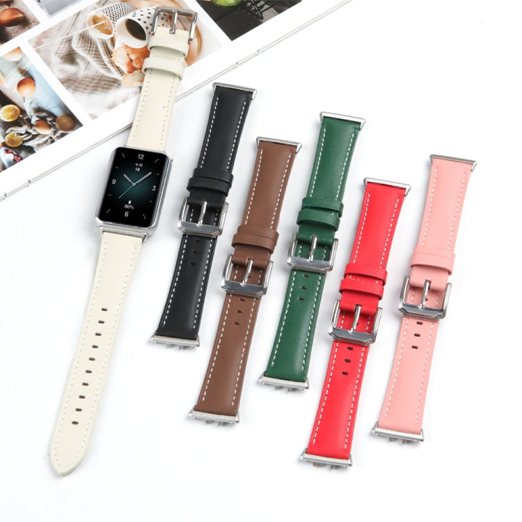 For Honor Band 9 Genuine Leather Watch Band(Brown) - Watch Bands by PMC TechLife | Online Shopping South Africa | PMC TechLife