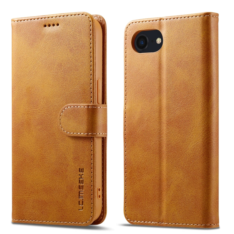 LC.IMEEKE Calf Texture Horizontal Flip Leather Case For iPhone 16e(Yellow) - iPhone 16e Cases by LC.IMEEKE | Online Shopping South Africa | PMC TechLife | Buy Now Pay Later Mobicred