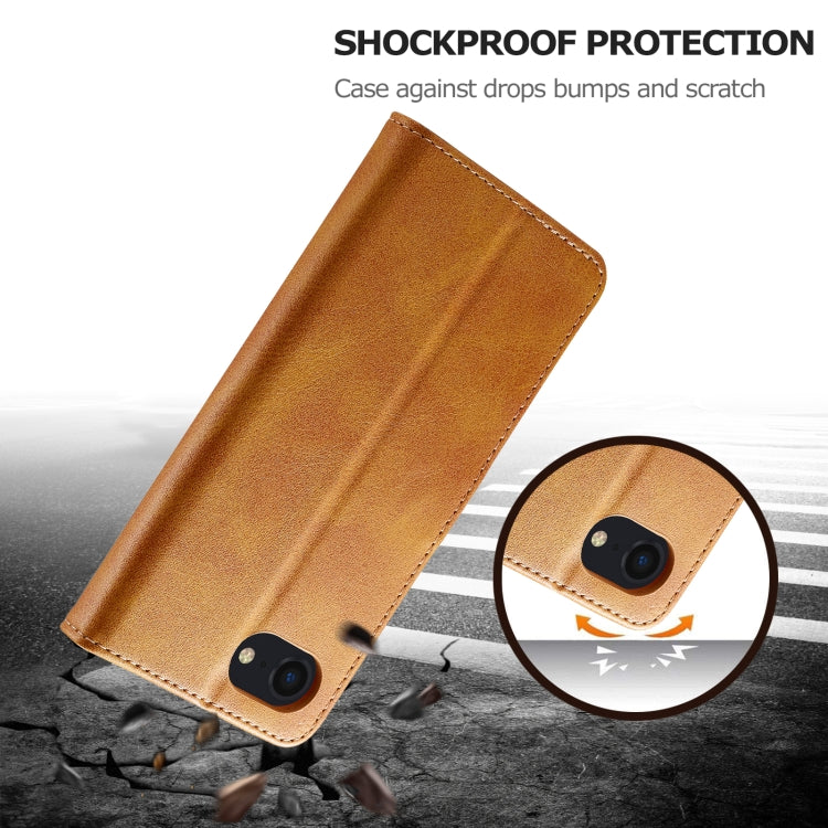 LC.IMEEKE Calf Texture Horizontal Flip Leather Case For iPhone 16e(Yellow) - iPhone 16e Cases by LC.IMEEKE | Online Shopping South Africa | PMC TechLife | Buy Now Pay Later Mobicred