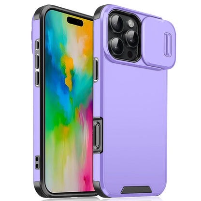 For iPhone 16 Pro Sliding Camshield TPU + PC Phone Case(Purple) - iPhone 16 Pro Cases by PMC Jewellery | Online Shopping South Africa | PMC Jewellery | Buy Now Pay Later Mobicred