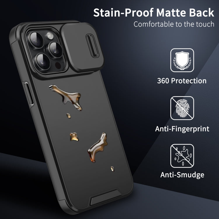 For iPhone 16 Sliding Camshield TPU + PC Phone Case(Blue) - iPhone 16 Cases by PMC TechLife | Online Shopping South Africa | PMC TechLife | Buy Now Pay Later Mobicred