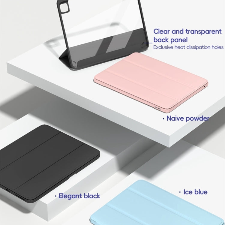 For iPad 2025 / 2022 ZGA Tri-Fold Voltage Smart Leather Tablet Case(Ice Blue) - free shipping - PMc TechLife - Order now!