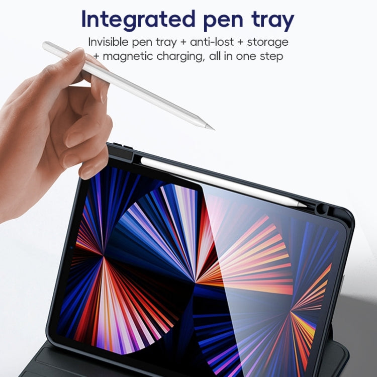 For iPad Pro 11 2022 / 2021 / 2020 ZGA Tri-Fold 360 Rotation Smart Leather Tablet Case(Black) - free shipping - PMc TechLife - Order now!