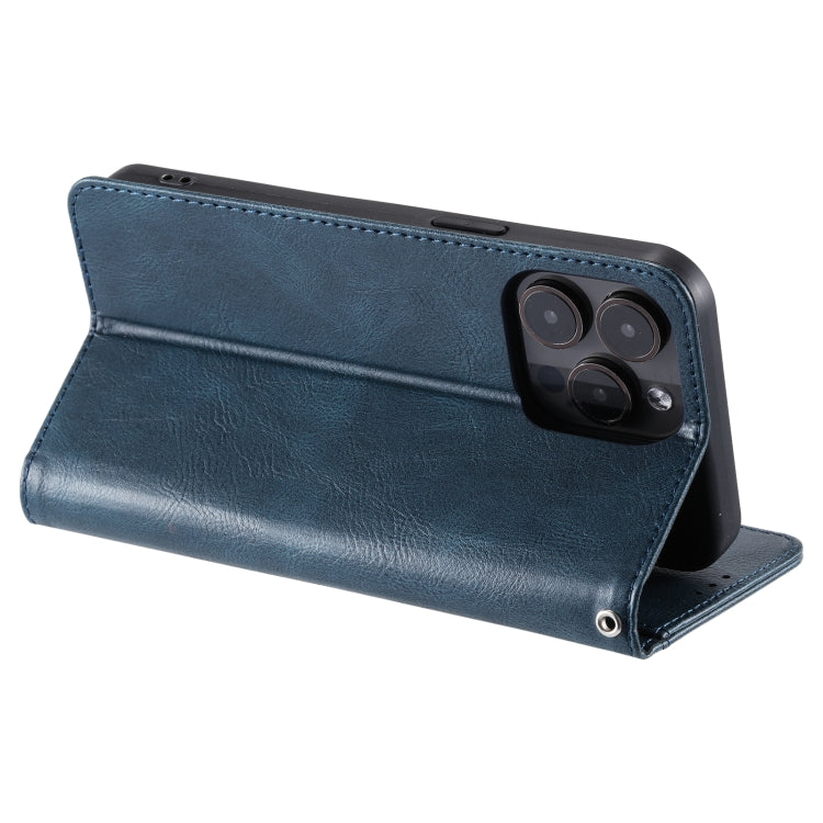 For iPhone 16 Pro Simple 6-Card Wallet Leather Phone Case(Navy Blue) - iPhone 16 Pro Cases by PMC Jewellery | Online Shopping South Africa | PMC Jewellery | Buy Now Pay Later Mobicred