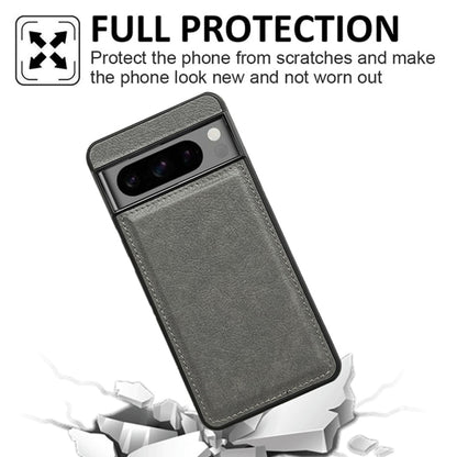 For Google Pixel 9 / Pixel 9 Pro Cowhide Texture Back Cover Phone Case(Grey) - Google Cases by PMC Jewellery | Online Shopping South Africa | PMC Jewellery | Buy Now Pay Later Mobicred