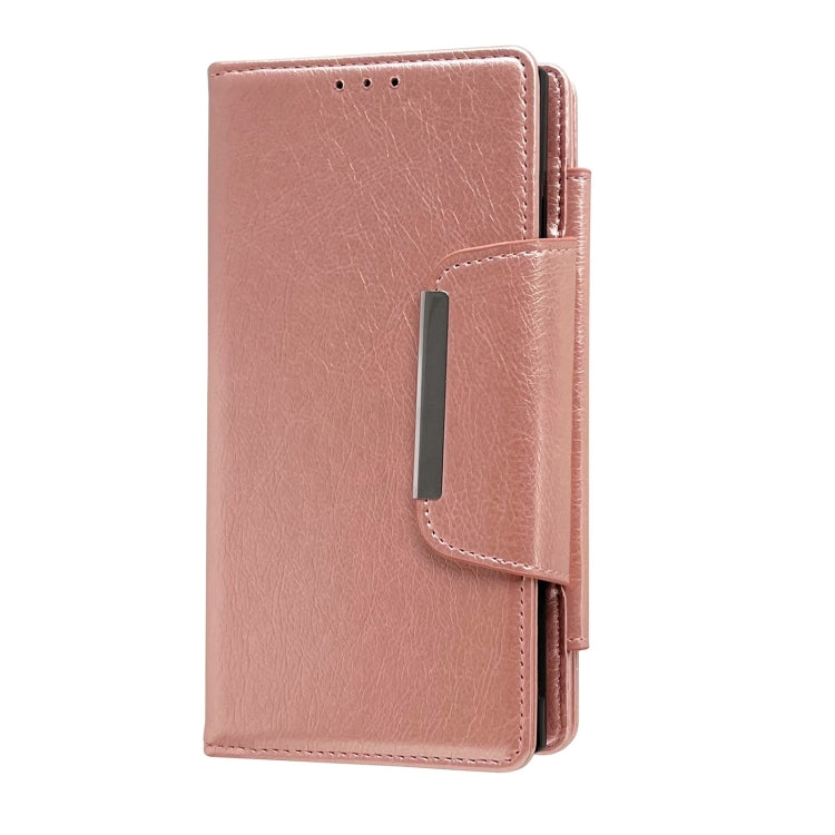 For Google Pixel 7a Multifunctional 7-Card Wallet Leather Phone Case(Rose Gold) - Google Cases by PMC TechLife | Online Shopping South Africa | PMC TechLife | Buy Now Pay Later Mobicred