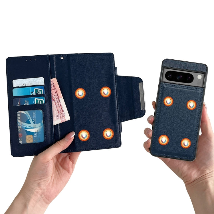 For Google Pixel 7 Pro Multifunctional 7-Card Wallet Leather Phone Case(Royal Blue) - Google Cases by PMC TechLife | Online Shopping South Africa | PMC TechLife | Buy Now Pay Later Mobicred