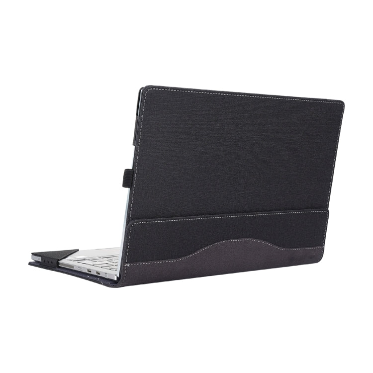 For Microsoft Surface Book 3 / 2 15 inch Cloth Texture Laptop Leather Case With Stand Function(Black) - 15 inch by PMC Jewellery | Online Shopping South Africa | PMC Jewellery | Buy Now Pay Later Mobicred