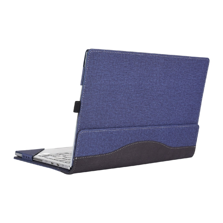 For Microsoft Surface Book 3 / 2 15 inch Cloth Texture Laptop Leather Case With Stand Function(Blue) - 15 inch by PMC Jewellery | Online Shopping South Africa | PMC Jewellery | Buy Now Pay Later Mobicred