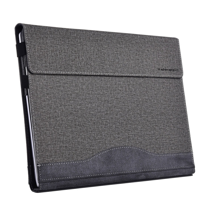 For Microsoft Surface Laptop 6 15 inch Cloth Texture Laptop Leather Protective Case(Space Ash) - Others by PMC TechLife | Online Shopping South Africa | PMC TechLife | Buy Now Pay Later Mobicred