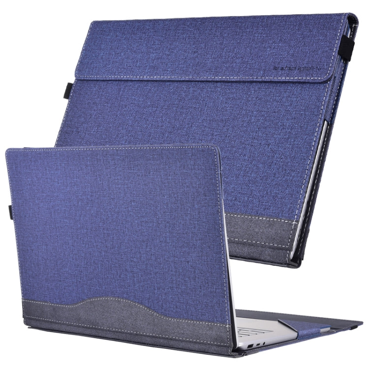 For Lenovo ThinkPad X1 Carbon Gen 10 Cloth Texture Laptop Leather Protective Case(Deep Blue) - Other by PMC Jewellery | Online Shopping South Africa | PMC Jewellery | Buy Now Pay Later Mobicred