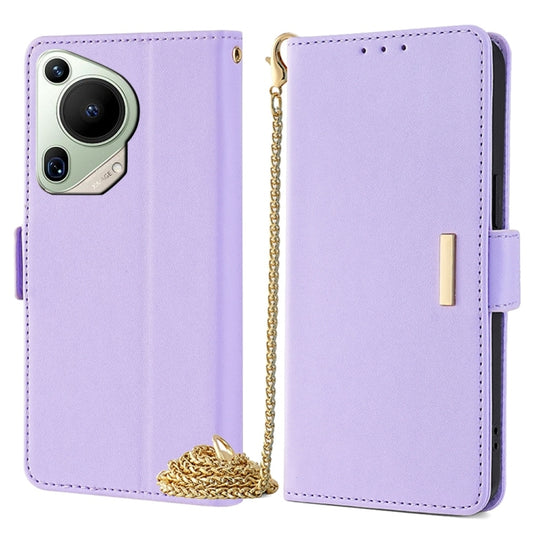 For Huawei Pura 70 Ultra 5G Crossbody Chain Leather Phone Case(Purple) - Huawei Cases by PMC Jewellery | Online Shopping South Africa | PMC Jewellery | Buy Now Pay Later Mobicred