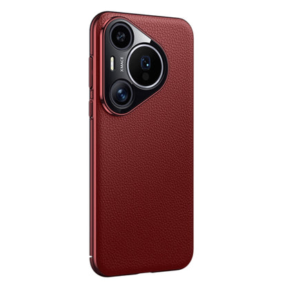 For Huawei Pura 70 Pro / Pro+ Litchi Texture Genuine Leather Phone Case(Red) - Huawei Cases by PMC Jewellery | Online Shopping South Africa | PMC Jewellery | Buy Now Pay Later Mobicred