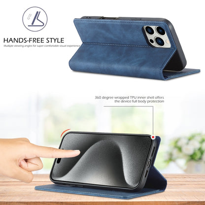 For iPhone 16 Pro Max LC.IMEEKE Strong Magnetism Microfiber Leather Phone Case(Blue) - iPhone 16 Pro Max Cases by LC.IMEEKE | Online Shopping South Africa | PMC Jewellery | Buy Now Pay Later Mobicred