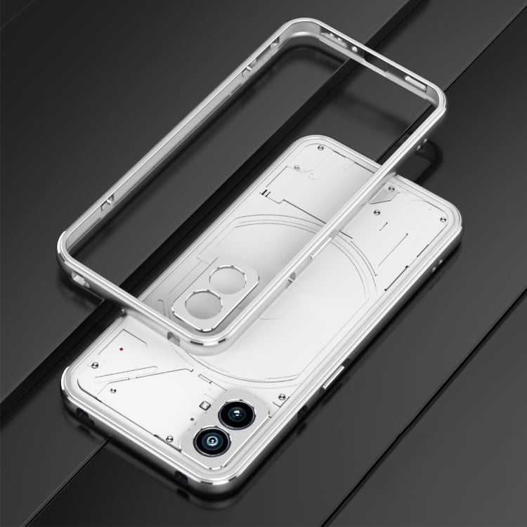 For Nothing Phone 2a Aurora Series Metal Frame Protective Phone Case(Silver) - Nothing Cases by PMC TechLife | Online Shopping South Africa | PMC TechLife | Buy Now Pay Later Mobicred