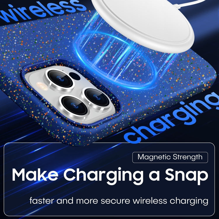 For iPhone 16 Pro Colorful Frosted Magsafe PC Hybrid TPU Phone Case(Blue) - iPhone 16 Pro Cases by PMC TechLife | Online Shopping South Africa | PMC TechLife | Buy Now Pay Later Mobicred