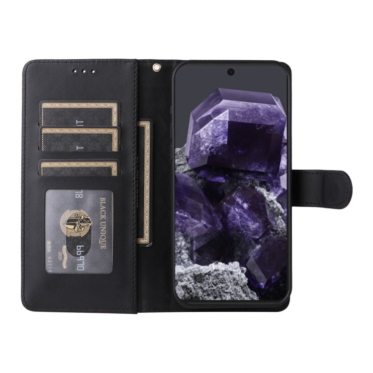For Google Pixel 9 Diamond Lattice Leather Flip Phone Case(Black) - Google Cases by PMC TechLife | Online Shopping South Africa | PMC TechLife | Buy Now Pay Later Mobicred