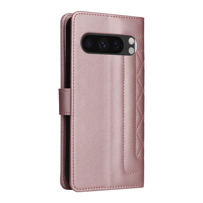 For Google Pixel 9 Pro Diamond Lattice Leather Flip Phone Case(Rose Gold) - Google Cases by PMC Jewellery | Online Shopping South Africa | PMC Jewellery | Buy Now Pay Later Mobicred