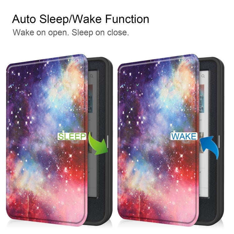 For KOBO Clara Colour 2024 / BW Painted Voltage Caster TPU Leather Smart Tablet Case(Milky Way) - Others by PMC Jewellery | Online Shopping South Africa | PMC Jewellery | Buy Now Pay Later Mobicred