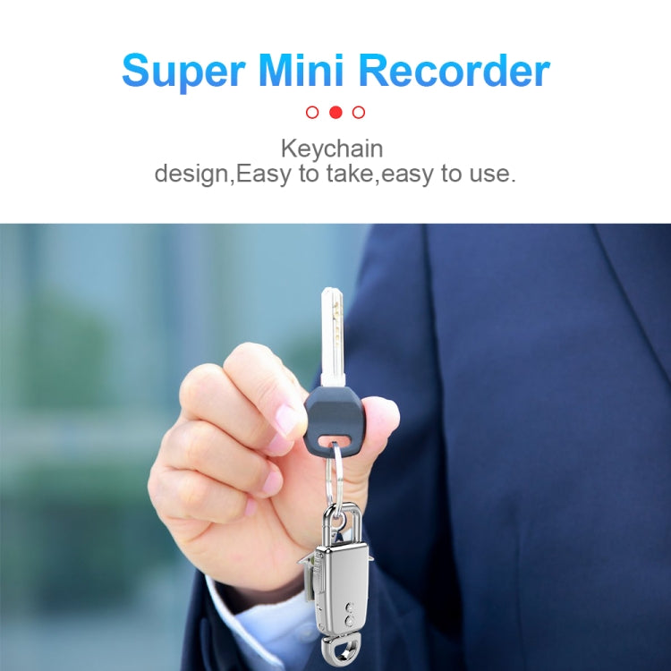 JNN S20 Zinc Alloy Keychain Voice Recorder, Memory:4GB(Silver) - free shipping - PMC TechLife - Order now!