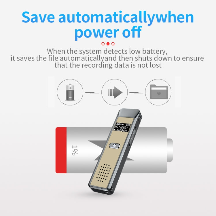 JNN Q7 Mini Portable Voice Recorder with OLED Screen, Memory:4GB(Grey+Gold) - Recording Pen by JNN | Online Shopping South Africa | PMC TechLife | Buy Now Pay Later Mobicred
