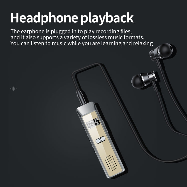 JNN Q7 Mini Portable Voice Recorder with OLED Screen, Memory:4GB(Grey+Gold) - Recording Pen by JNN | Online Shopping South Africa | PMC TechLife | Buy Now Pay Later Mobicred