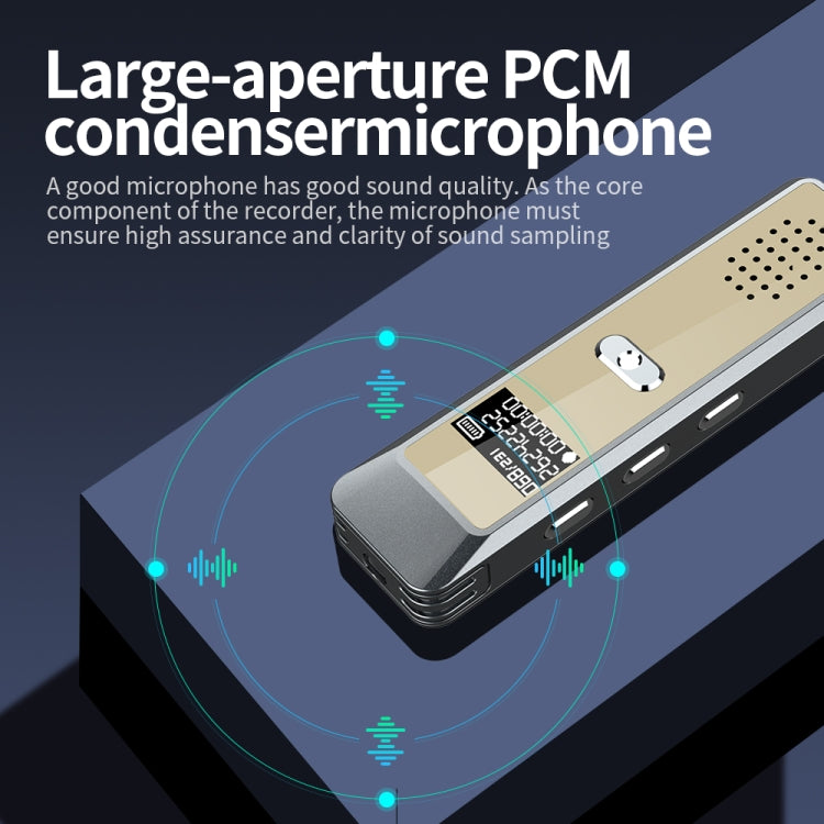JNN Q7 Mini Portable Voice Recorder with OLED Screen, Memory:4GB(Grey+Gold) - Recording Pen by JNN | Online Shopping South Africa | PMC TechLife | Buy Now Pay Later Mobicred