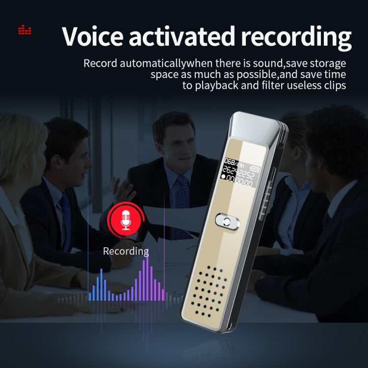 JNN Q7 Mini Portable Voice Recorder with OLED Screen, Memory:4GB(Grey+Gold) - Recording Pen by JNN | Online Shopping South Africa | PMC TechLife | Buy Now Pay Later Mobicred