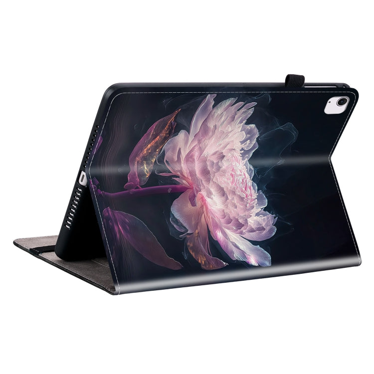 For iPad Air 13 2024 Crystal Texture Painted Leather Smart Tablet Case(Purple Peony) - iPad Air 13 2024 Cases by PMC TechLife | Online Shopping South Africa | PMC TechLife | Buy Now Pay Later Mobicred