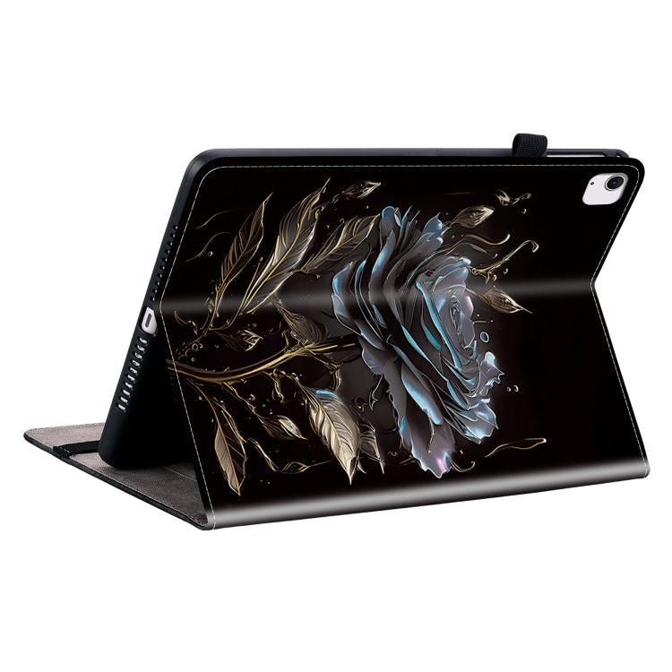 For iPad Air 13 2024 Crystal Texture Painted Leather Smart Tablet Case(Black Rose) - iPad Air 13 2024 Cases by PMC Jewellery | Online Shopping South Africa | PMC Jewellery | Buy Now Pay Later Mobicred