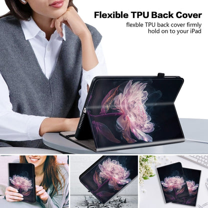 For iPad Pro 11 2024 Crystal Texture Painted Leather Smart Tablet Case(Purple Peony) - iPad Pro 11 2024 Cases by PMC Jewellery | Online Shopping South Africa | PMC Jewellery | Buy Now Pay Later Mobicred