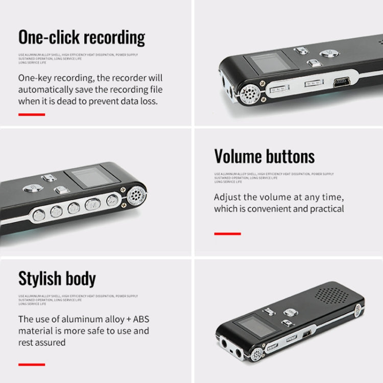 JNN X18 Mini Smart HD Noise Cancelling Voice Recorder, Memory:16GB(Black) - Recording Pen by JNN | Online Shopping South Africa | PMC TechLife | Buy Now Pay Later Mobicred