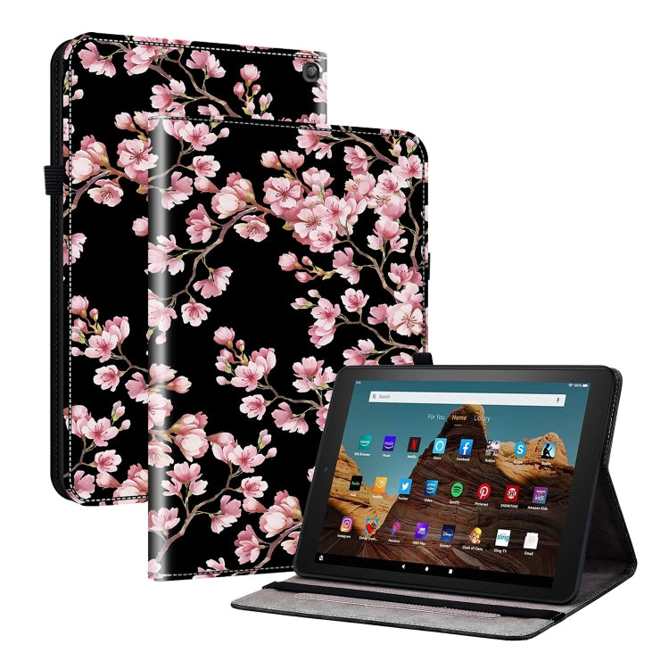 For Amazon Fire HD 10 2019/2017 Crystal Texture Painted Leather Smart Tablet Case(Plum Bossom) - Amazon by PMC TechLife | Online Shopping South Africa | PMC TechLife | Buy Now Pay Later Mobicred